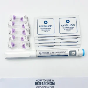 Retatrutide 10mg Pen Kit with pre-filled pen, pen needles and sterile wipes
