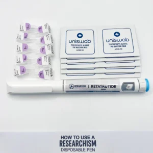 Retatrutide 30mg Pen Kit with pre-filled pen, pen needles and sterile wipes