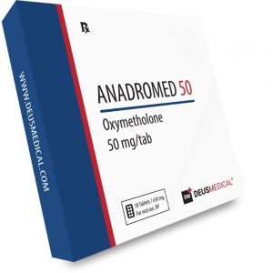 Deus Medical Anadromed 50mg oxymetholone tablets box of 50