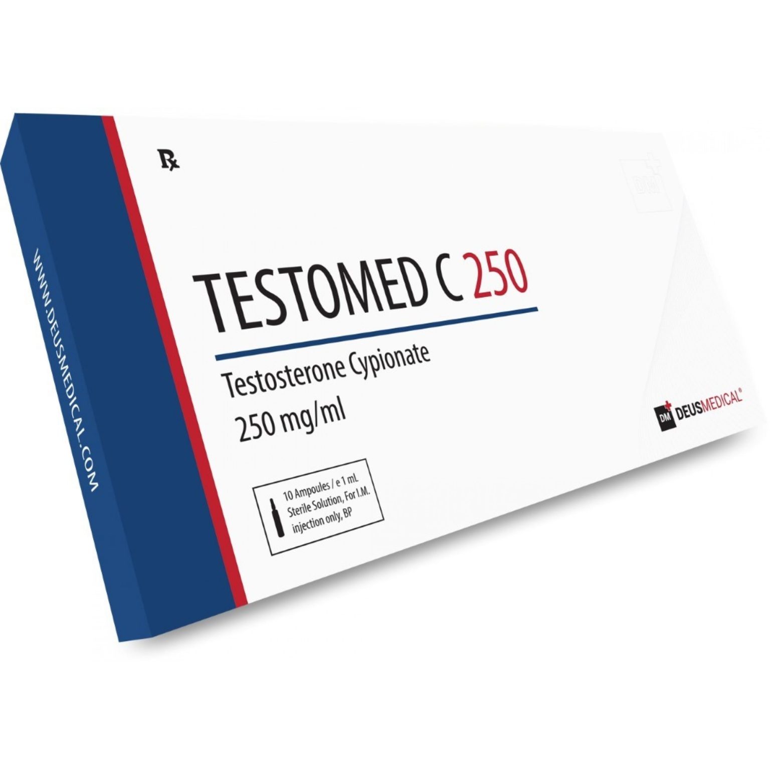Deus Medical Testomed C 250 Testosterone Cypionate 250mg/ml 10ml vial