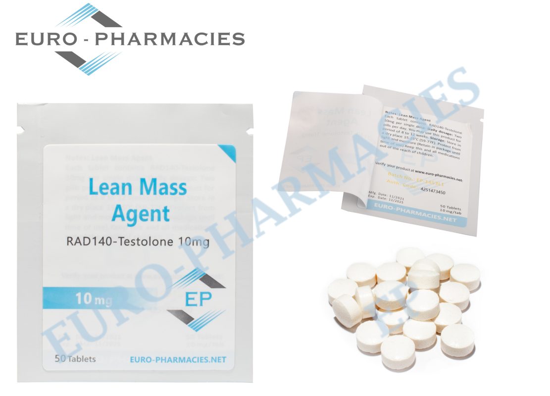 Euro Pharmacies Lean Mass RAD140 10mg tablets - 50 tab box