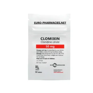 Euro Pharmacies Clomixin Clomid 50mg tablets bag with 50 tablets