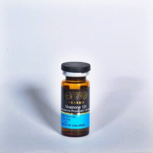 Evo Pharma Testosterone Propionate 120mg/ml vial with packaging