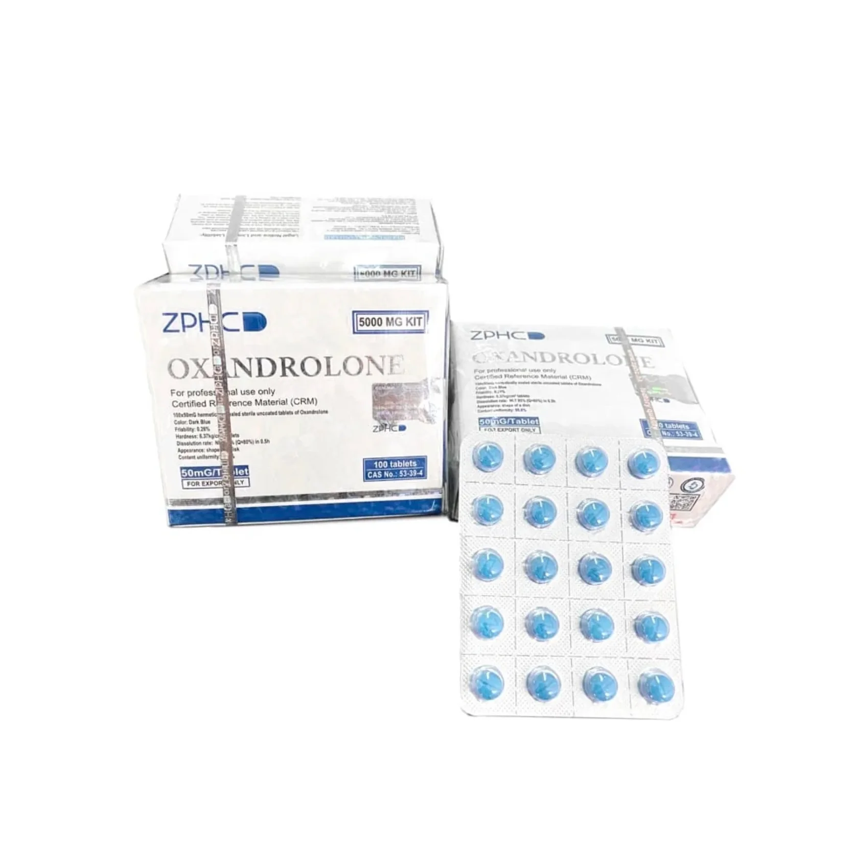 ZPHC Oxandrolone 50mg tablets box and blister pack