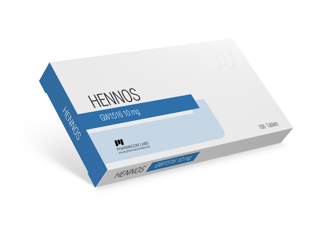 Pharmacom Hennos 10 GW1516 100 pills x 10mg bottle