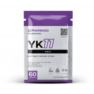 Pharmaqo Labs YK11 bottle - myostatin inhibitor SARM for lean muscle research