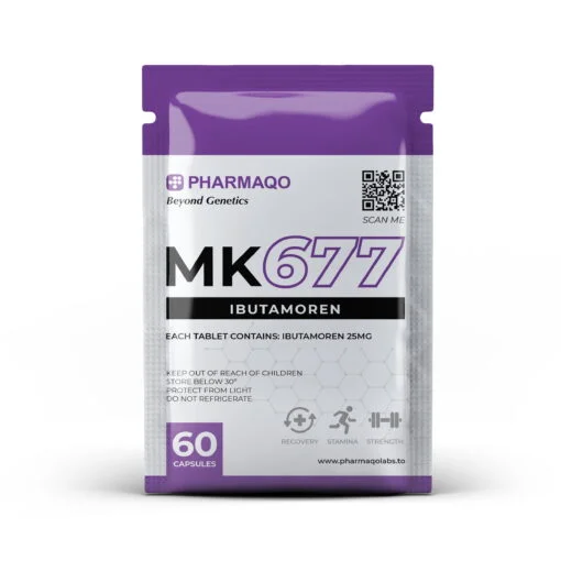 Pharmaqo US MK677 Ibutamoren 25mg x 60 capsules bottle