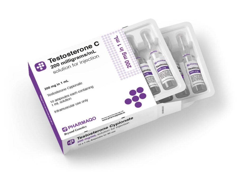 Pharmaqo US Testosterone C ampoules pack of 10 with 250mg/ml testosterone cypionate