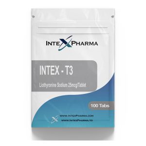 Intex Pharma T3 100 tabs box of liothyronine sodium tablets