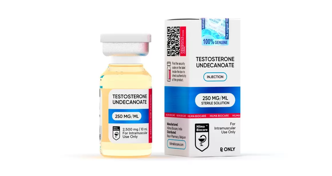 Hilma Biocare Testosterone Undecanoate 250 mg/ml injection vial for research
