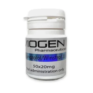 Viogen Winstrol 20mg x 50 tabs box of oral stanozolol tablets