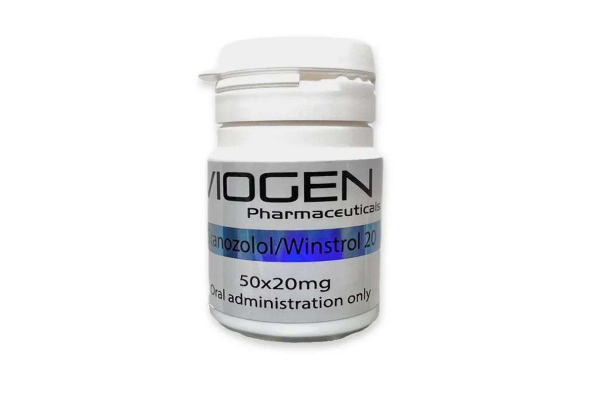 Viogen Winstrol 20mg x 50 tabs box of oral stanozolol tablets