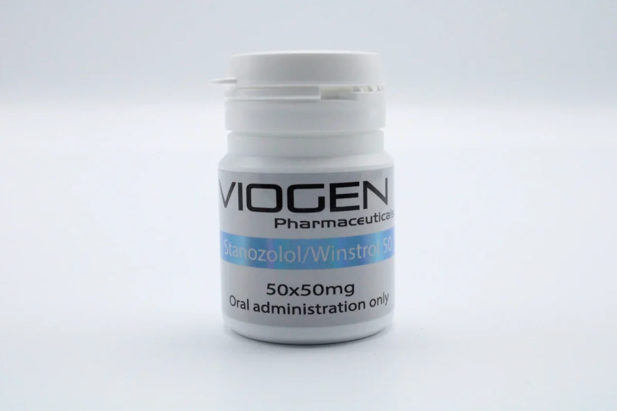 Viogen Winstrol 50mg x 50 tabs box of oral stanozolol tablets