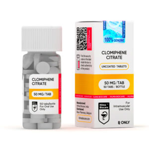 Hilma Biocare Clomiphene citrate 50 tabs box of 50 mg tablets for PCT