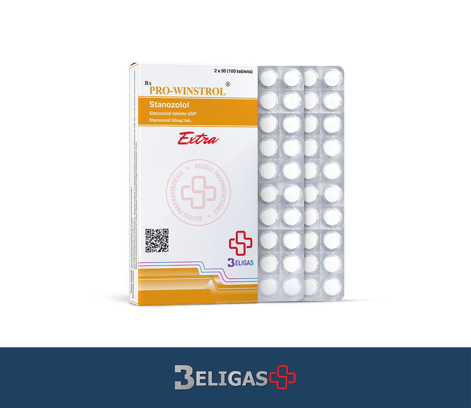 Beligas HP Pro Winstrol 50mg tablets pack for UK cutting cycles