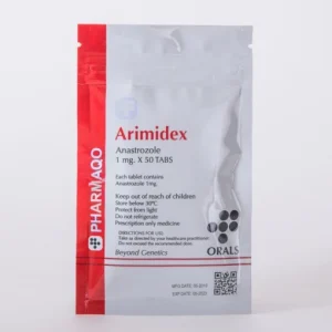 Pharmaqo Labs Arimidex 50 tabs x 1mg pack for estrogen control