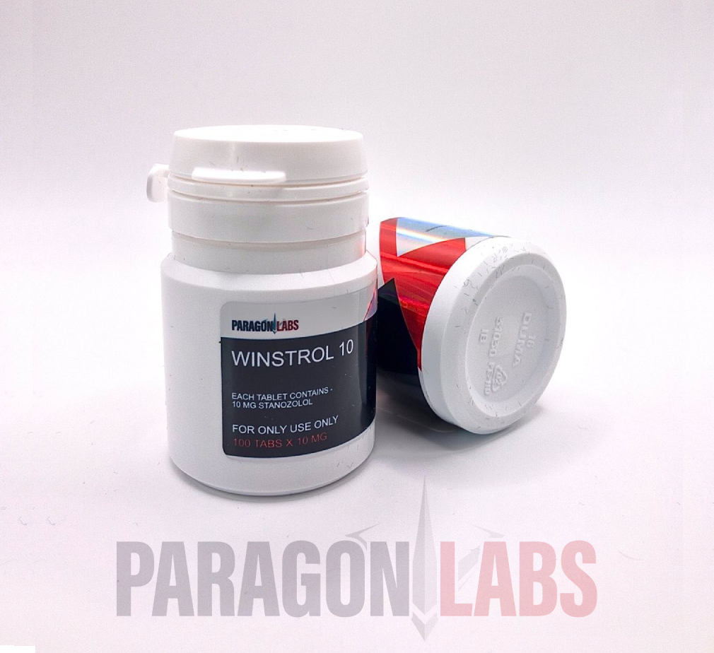 Winstrol 10 Paragon Labs Stanozolol 10mg tablets box and tablets