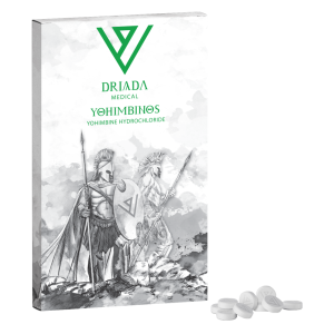 Driada Medical Yohimbinos Yohimbine Hydrochloride product box